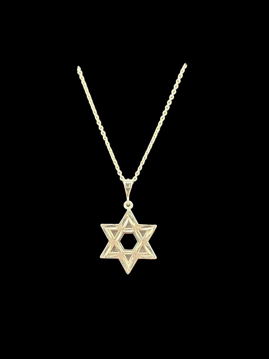 Two-Tone Double-Sided Star of David Pendant